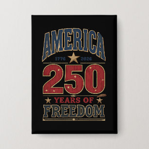 250e Amerika Vrijheid 1776 Patriottische Strepen Button