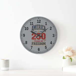 250e Amerika Vrijheid 1776 Patriottische Strepen Grote Klok