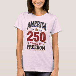 250e Amerika Vrijheid 1776 Patriottische Strepen T-shirt