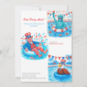 250e Jubileum Pool Party Rood, wit blauw Kaart (Voorkant)