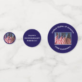 250e Jubileum USA Patriottisch Rood Blauw Tafel Confetti (Voorkanten)