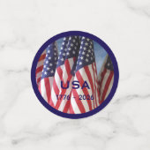 250e Jubileum USA Patriottisch Rood Blauw Tafel Confetti (Kleine voorkant)