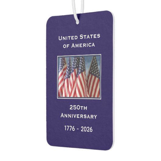 250e Jubileum USA Patriottische Amerikaanse Blauwe Luchtverfrisser (Links)