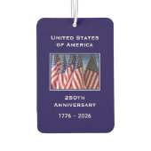 250e Jubileum USA Patriottische Amerikaanse Blauwe Luchtverfrisser (Achterkant)