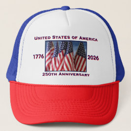 250e Jubileum USA Rood Wit Blauw Trucker Pet