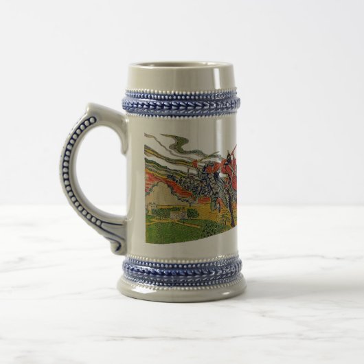 250e Slag bij Bunker Hill Stein Bierpul (Links)