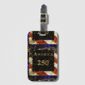 250e verjaardag Amerika! Bagagelabel (Voorkant (verticaal))