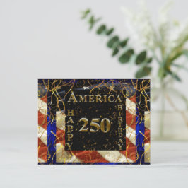 250e verjaardag Amerika! Briefkaart