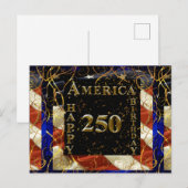 250e verjaardag Amerika! Briefkaart (Voorkant / Achterkant)