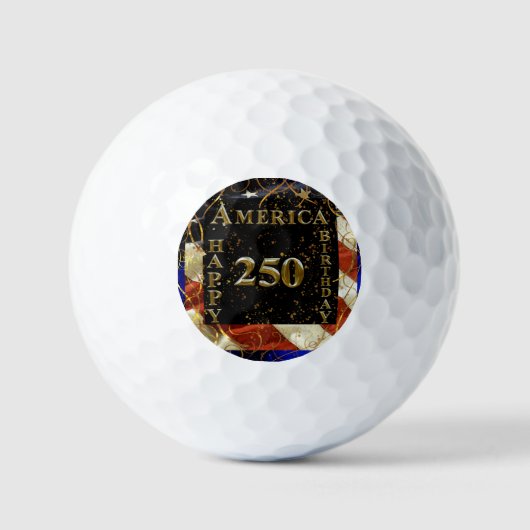 250e verjaardag Amerika! Golfballen (Voorkant)