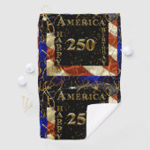 250e verjaardag Amerika! Golfhanddoek (Insitu)