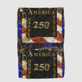 250e verjaardag Amerika! Golfhanddoek (Voorkant)