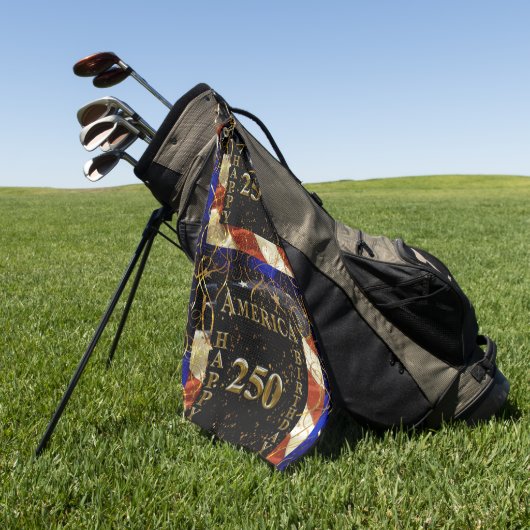 250e verjaardag Amerika! Golfhanddoek (Groen)