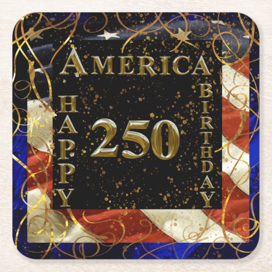 250e verjaardag Amerika! Kartonnen Onderzetters (Voorkant)