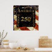 250e verjaardag Amerika! Poster (Keuken)