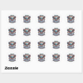 250E VERJAARDAG AMERIKA RONDE STICKER (Vel)