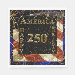 250e verjaardag Amerika! Servet