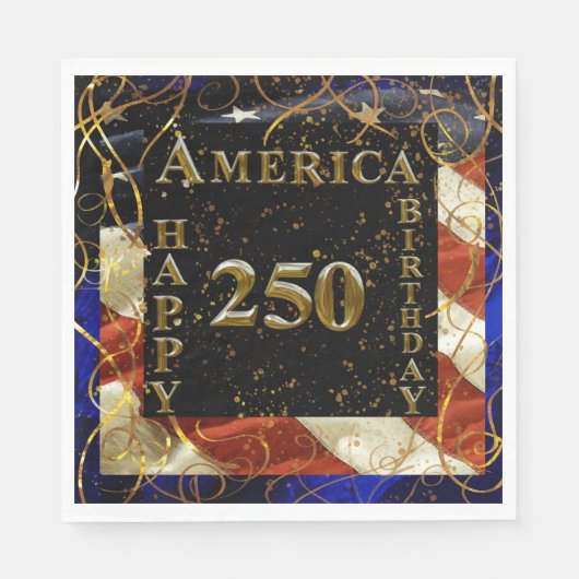 250e verjaardag Amerika! Servet (Voorkant)