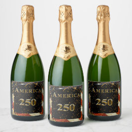 250e verjaardag Amerika! Sparkling Wijnetiket