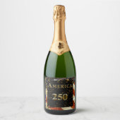 250e verjaardag Amerika! Sparkling Wijnetiket (Voorkant)