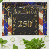 250e verjaardag Amerika! Theedoek (Gevouwen)