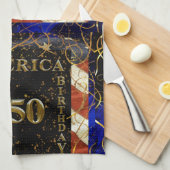 250e verjaardag Amerika! Theedoek (Quarter Fold)