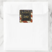 250e verjaardag Amerika! Vierkante Sticker (Tas)