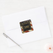 250e verjaardag Amerika! Vierkante Sticker (Envelop)