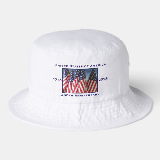 250e verjaardag USA Patriottische Klassieker Wit Trucker Pet