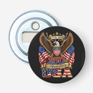 250e verjaardag USA-vlag 250 jaar Amerikaans Button Flesopener