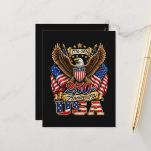 250e verjaardag USA-vlag 250 jaar Amerikaans Feestdagenkaart