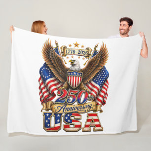 250e verjaardag USA-vlag 250 jaar Amerikaans Fleece Deken