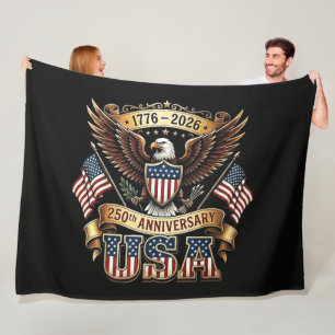250e verjaardag USA-vlag 250 jaar Amerikaans Fleece Deken