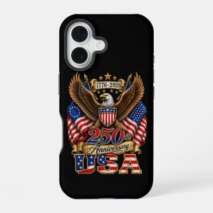 250e verjaardag USA-vlag 250 jaar Amerikaans iPhone 16 Hoesje