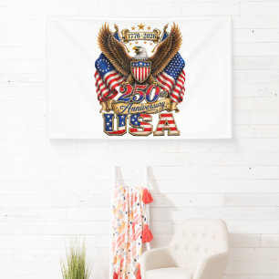 250e verjaardag USA-vlag 250 jaar Amerikaans Spandoek