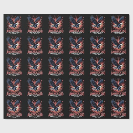 250e verjaardag van Amerika Cadeaupapier (Vlak)