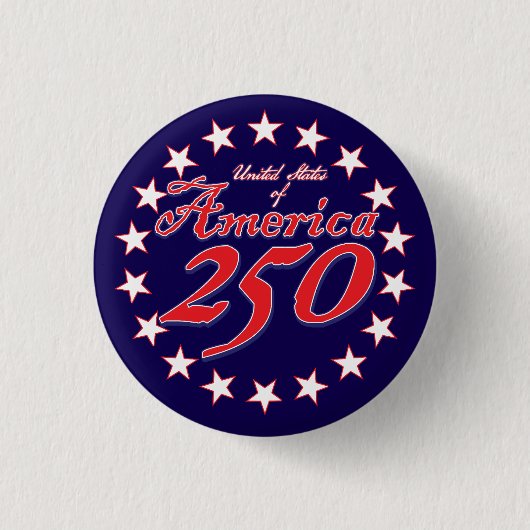 250e verjaardag van Amerika Ronde Button 3,2 Cm (Voorkant)