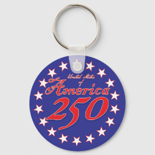 250e verjaardag van Amerika Sleutelhanger