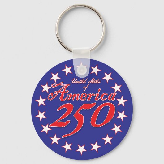 250e verjaardag van Amerika Sleutelhanger (Voorkant)