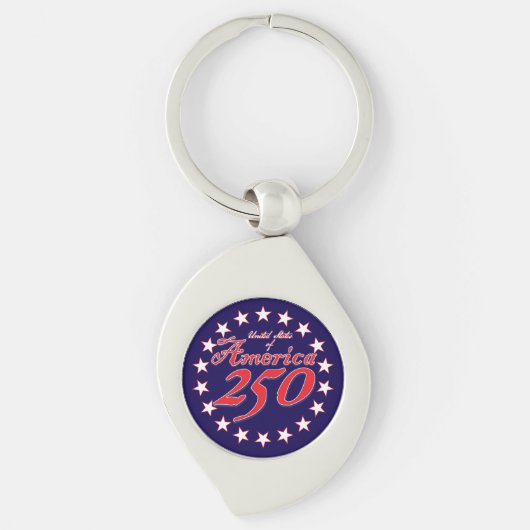 250e verjaardag van Amerika Sleutelhanger (Voorkant)