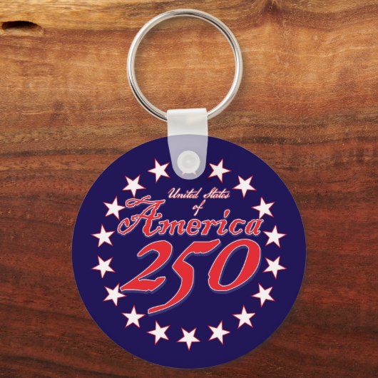 250e verjaardag van Amerika Sleutelhanger (Voorkant)