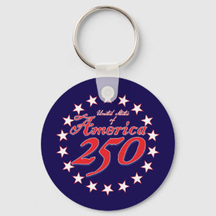 250e verjaardag van Amerika Sleutelhanger