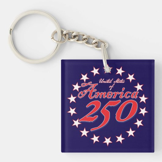 250e verjaardag van Amerika Sleutelhanger (voorkant)