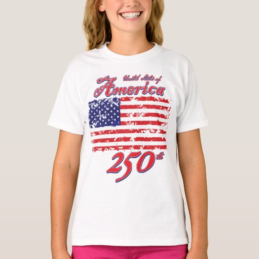250e verjaardag van Amerika T-shirt (Voorkant)