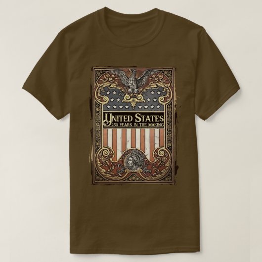 250E VERJAARDAG VAN AMERIKA T-SHIRT (Design voorkant)