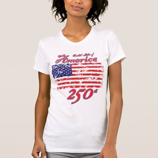 250e verjaardag van Amerika T-shirt (Voorkant)