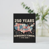 250e verjaardag van de onafhankelijkheid van de VS Briefkaart (Staand voorkant)
