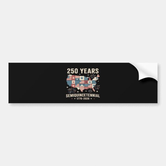 250e verjaardag van de onafhankelijkheid van de VS Bumpersticker (Voorkant)