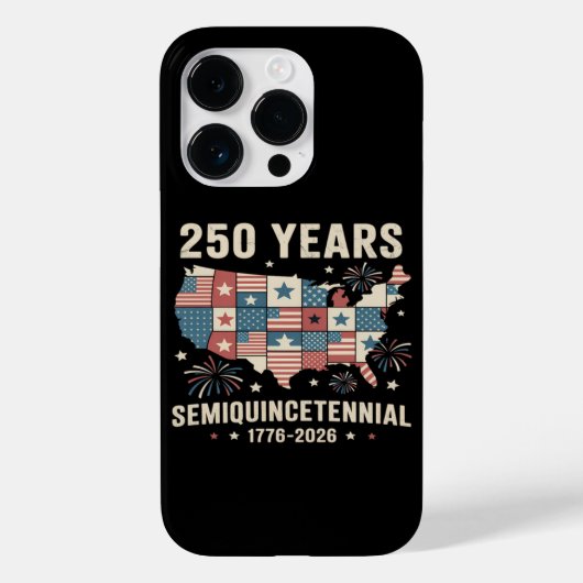 250e verjaardag van de onafhankelijkheid van de VS Case-Mate iPhone Case (Achterkant)