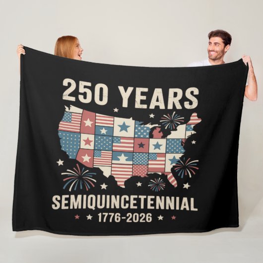 250e verjaardag van de onafhankelijkheid van de VS Fleece Deken (In situ)